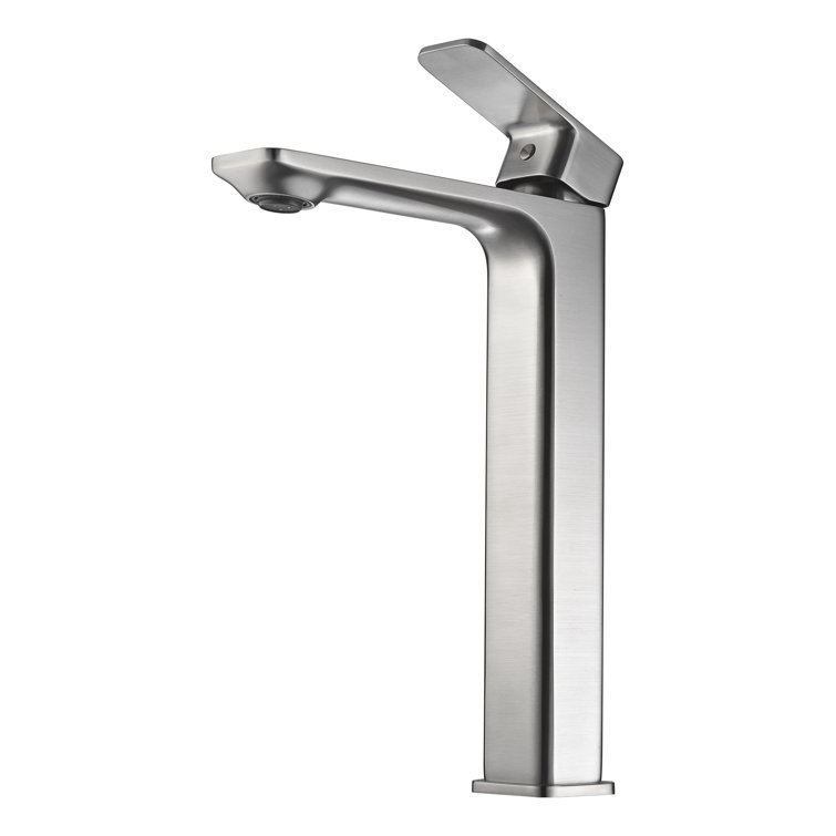 Vibra Minimalist Single-Handle Bathroom Sink Faucet in Brushed Nickel