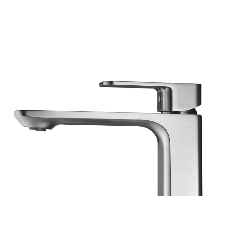 Vibra Minimalist Single-Handle Bathroom Sink Faucet in Brushed Nickel