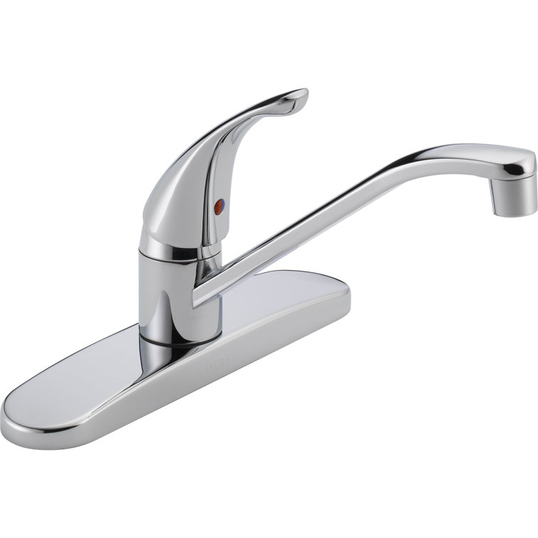 Chrome Single-Handle 3-Hole Kitchen Sink Faucet