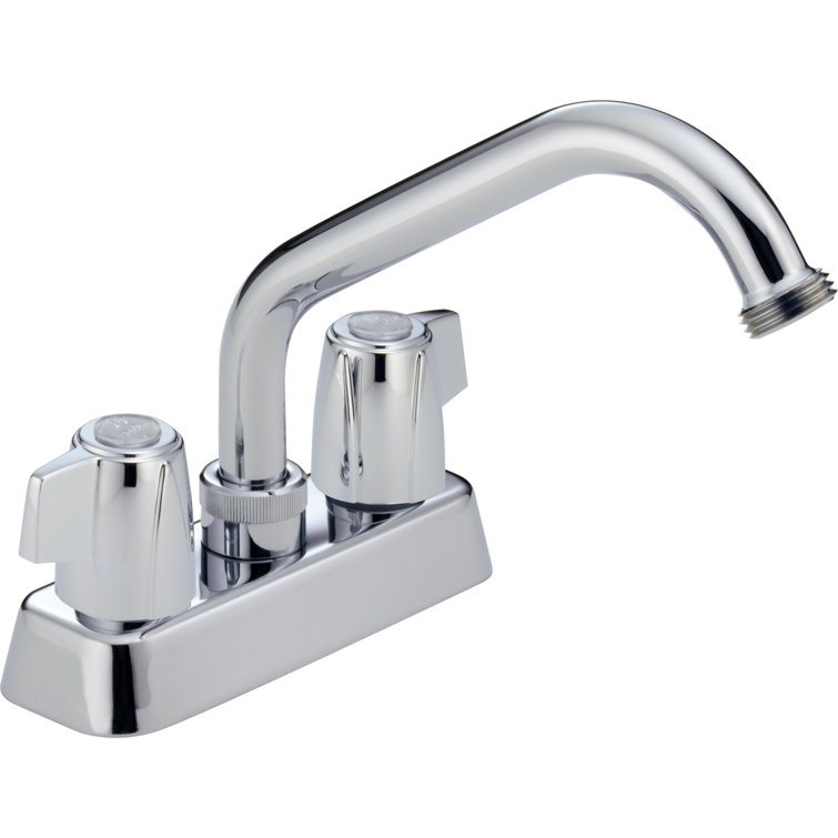 Chrome 4-inch Centerset 2-Handle Laundry Faucet
