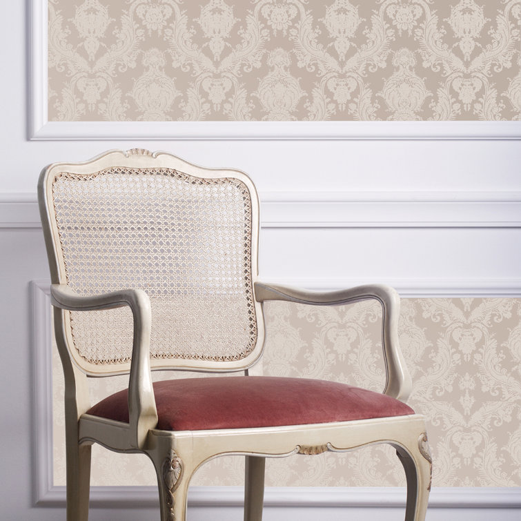 Bisque Damask Self-Adhesive Removable Wallpaper Roll