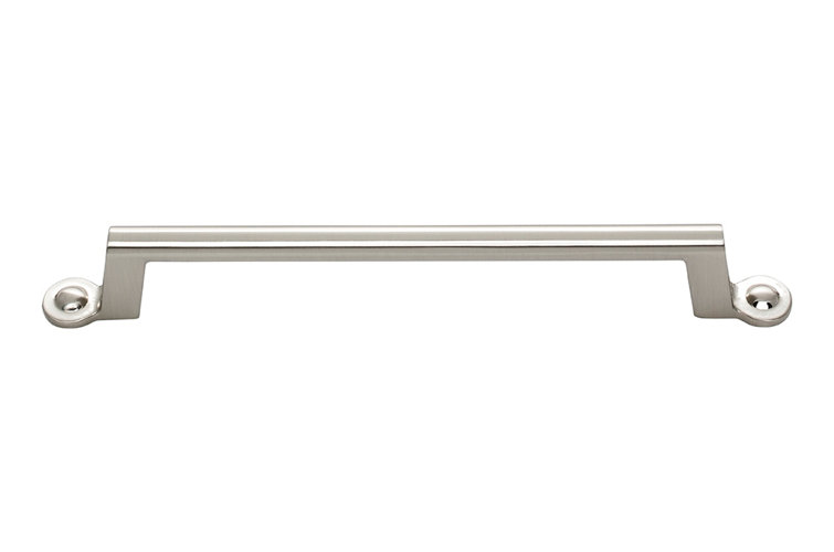 Brushed Nickel Modern Bar Pull with Mounting Hardware