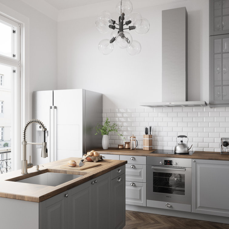 Brant Stainless Steel Pull-Down Kitchen Faucet with Soap Dispenser