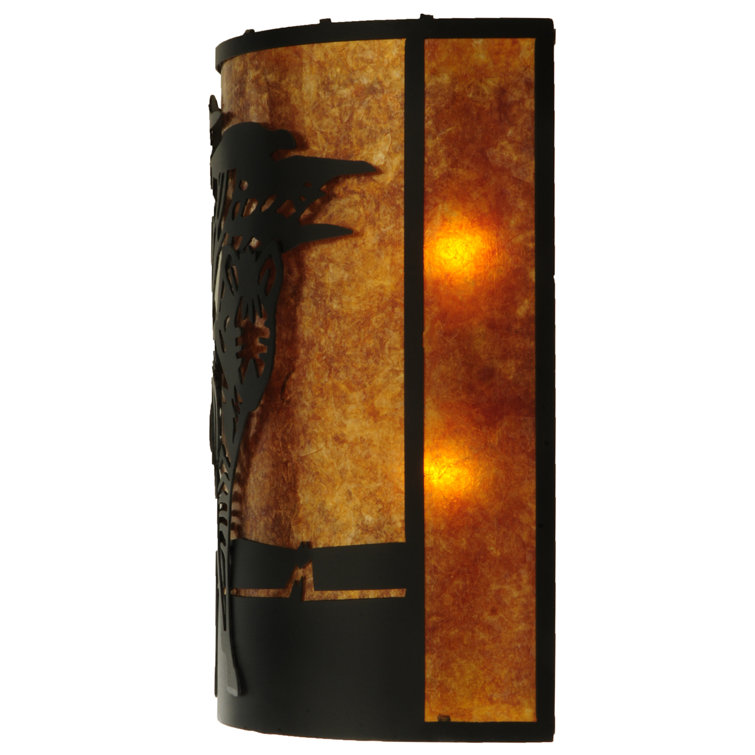 Savanna Stripes 2-Light Black Zebra Wall Sconce
