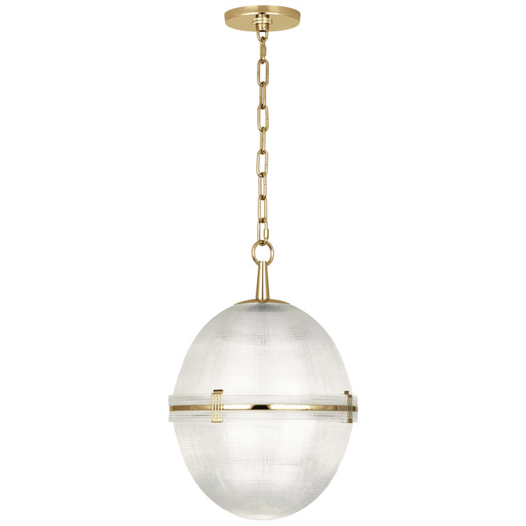 Dawn Brighton 19" Modern Brass & Glass Globe Pendant