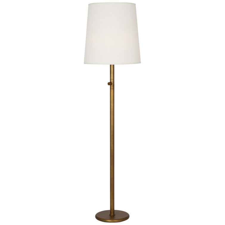 Aged Brass 62.5" Traditional Floor Lamp with Fondine Shade