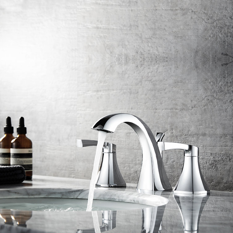 Abbie Polished Chrome 2-Handle Widespread Bathroom Faucet