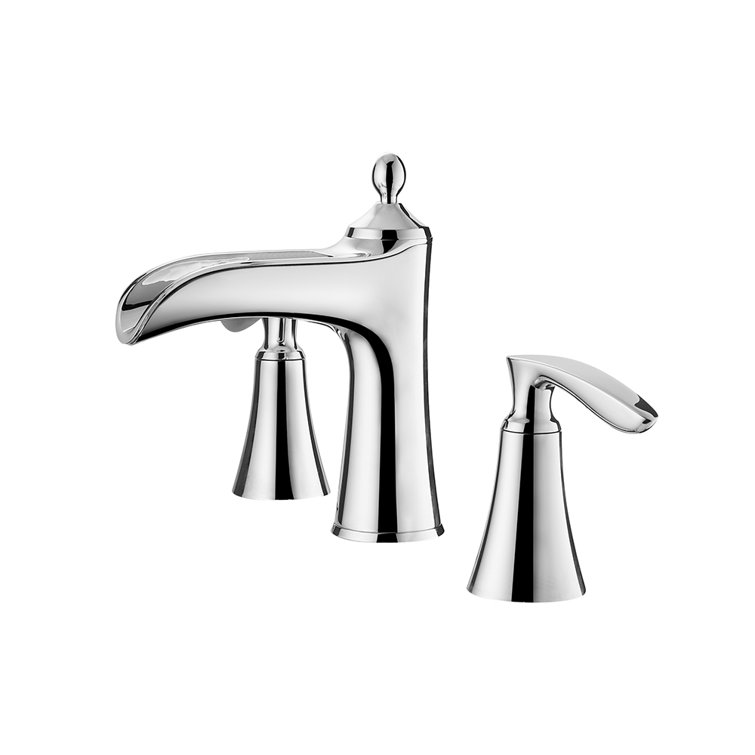 Ukiah Polished Chrome 2-Handle Widespread Waterfall Bathroom Faucet