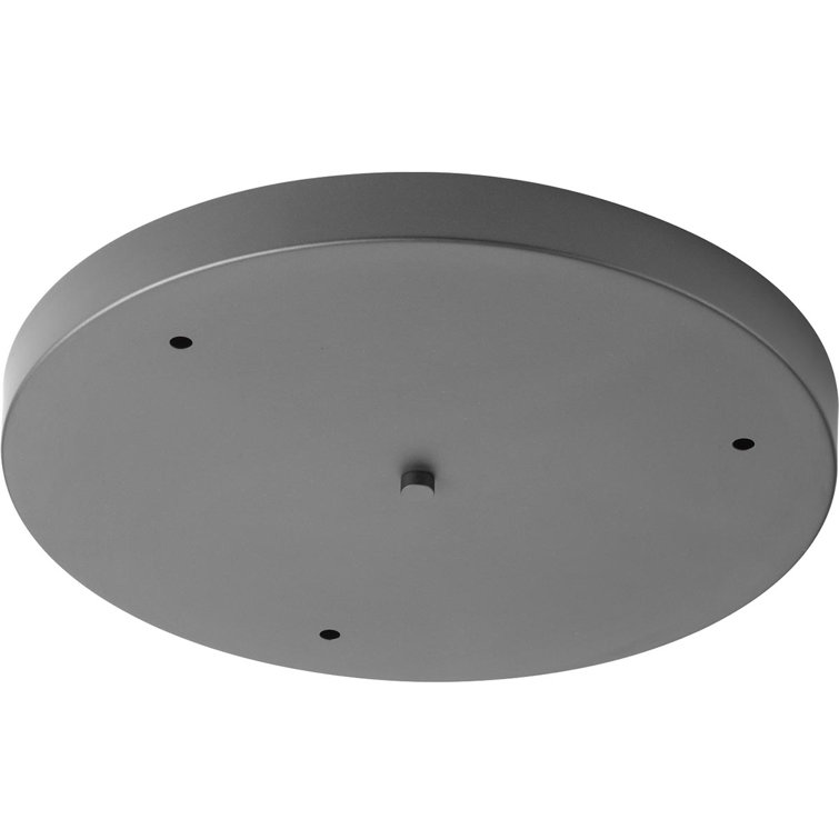 Graphite and Nickel Round Pendant Ceiling Canopy