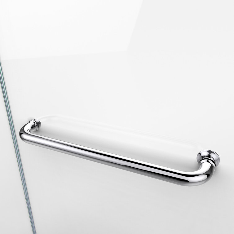 Aqua Uno 60" Clear Glass Frameless Hinged Tub Door