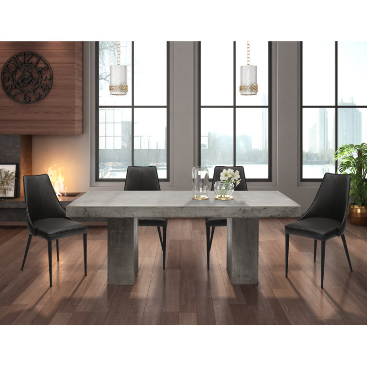 Elcor Dark Gray Fiber-Reinforced Concrete Bar Height Dining Table