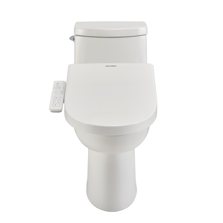 White Elongated Bidet Toilet Seat with Side Panel