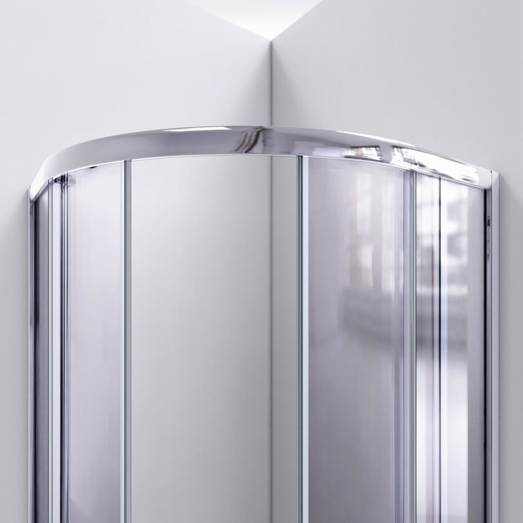 Prime 38" Round Frameless Shower Enclosure with Frosted Glass