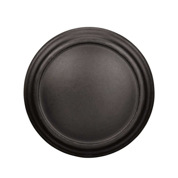 Industrial Black Bronze Round Cabinet Knob with Mounting Hardware