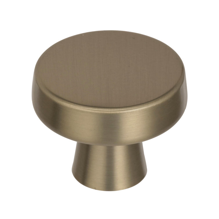 Golden Champagne Round Cabinet Knob with Mounting Hardware
