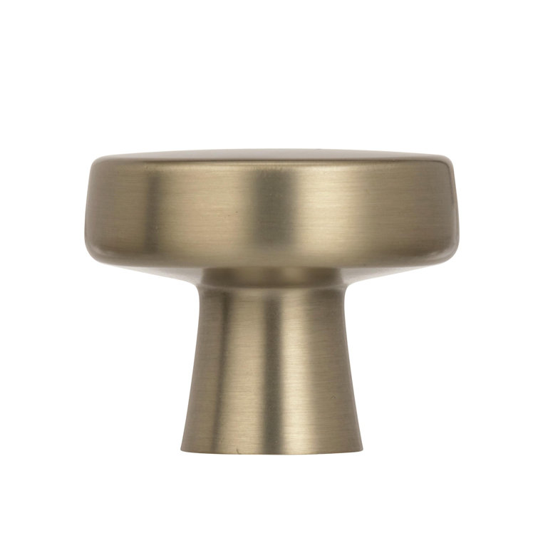 Golden Champagne Round Cabinet Knob with Mounting Hardware
