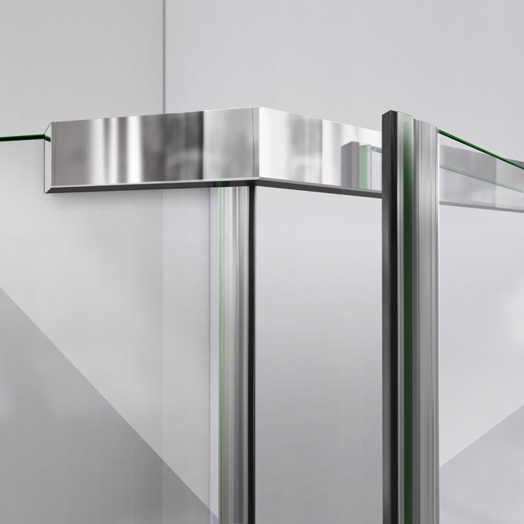 DreamLine Prism 36" x 72" Frameless Neo-Angle Pivot Shower Enclosure in Black