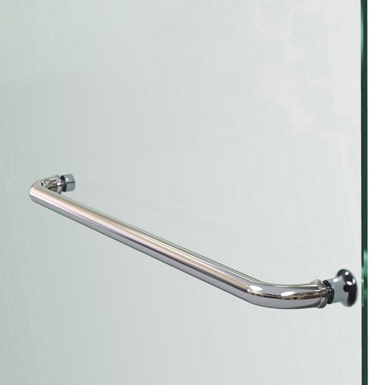 Aqua Ultra Frameless Clear Glass Shower Kit with Brushed Nickel Hardware
