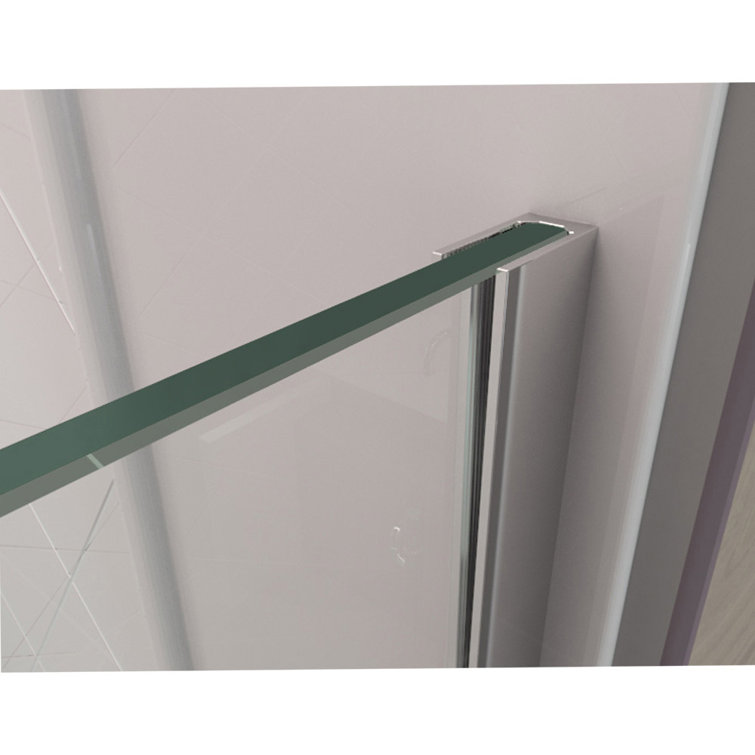 Aqua Uno 60" Clear Glass Frameless Hinged Tub Door