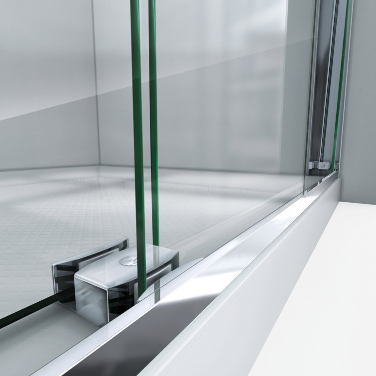Essence-H 56-60" Chrome Semi-Frameless Sliding Shower Door