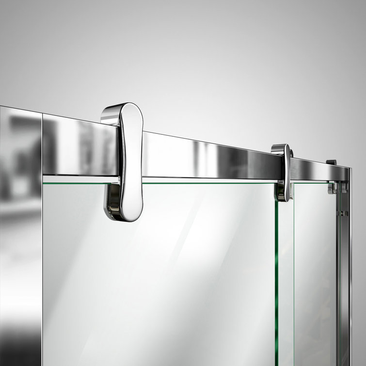 Cavalier 60" Polished Stainless Steel Frameless Sliding Shower Door