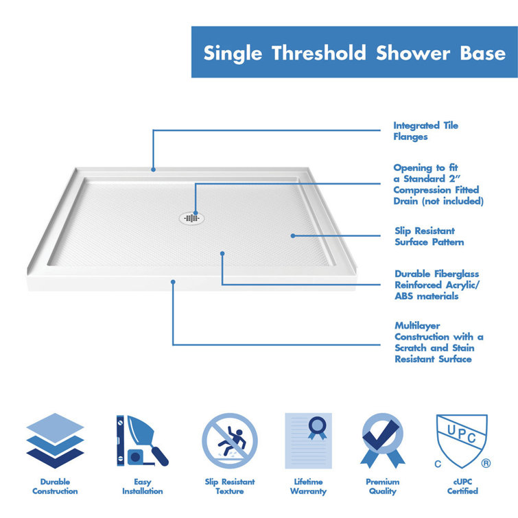 Aqua Ultra Frameless Clear Glass Shower Kit with Brushed Nickel Hardware