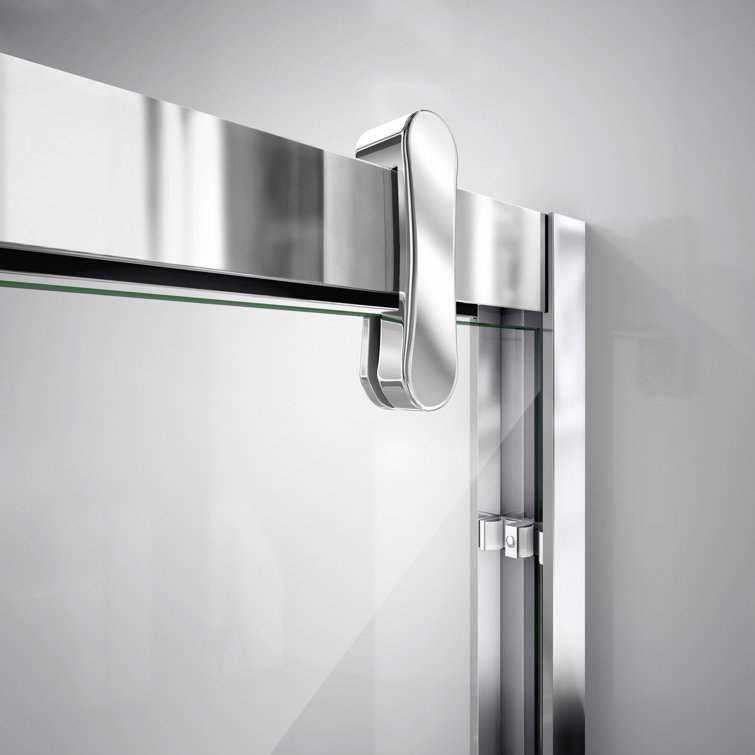 Cavalier 60" Polished Stainless Steel Frameless Sliding Shower Door