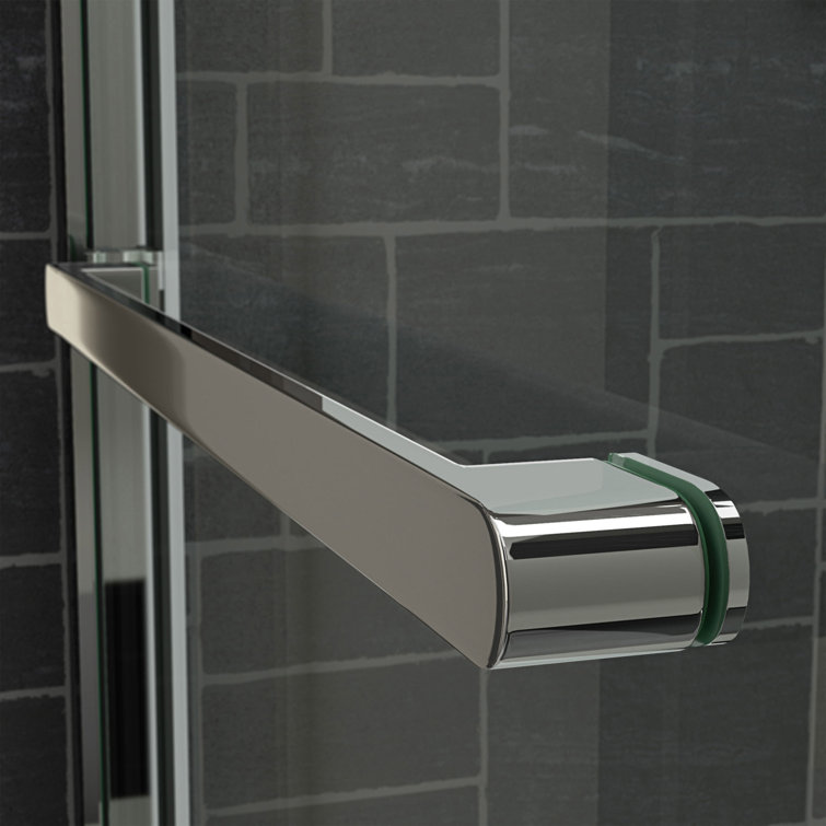 Cavalier 60" Polished Stainless Steel Frameless Sliding Shower Door