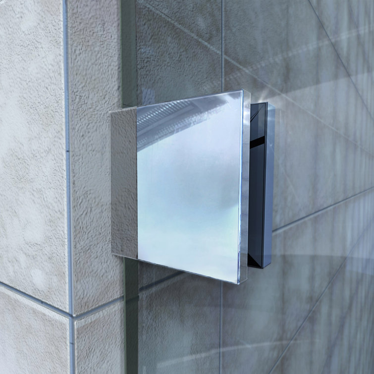 Polished Stainless Steel Frameless Sliding Shower Enclosure