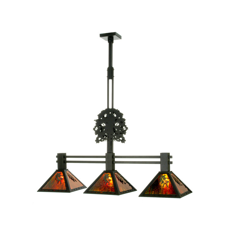 Copper and Glass 44" Indoor/Outdoor Island Pendant Light