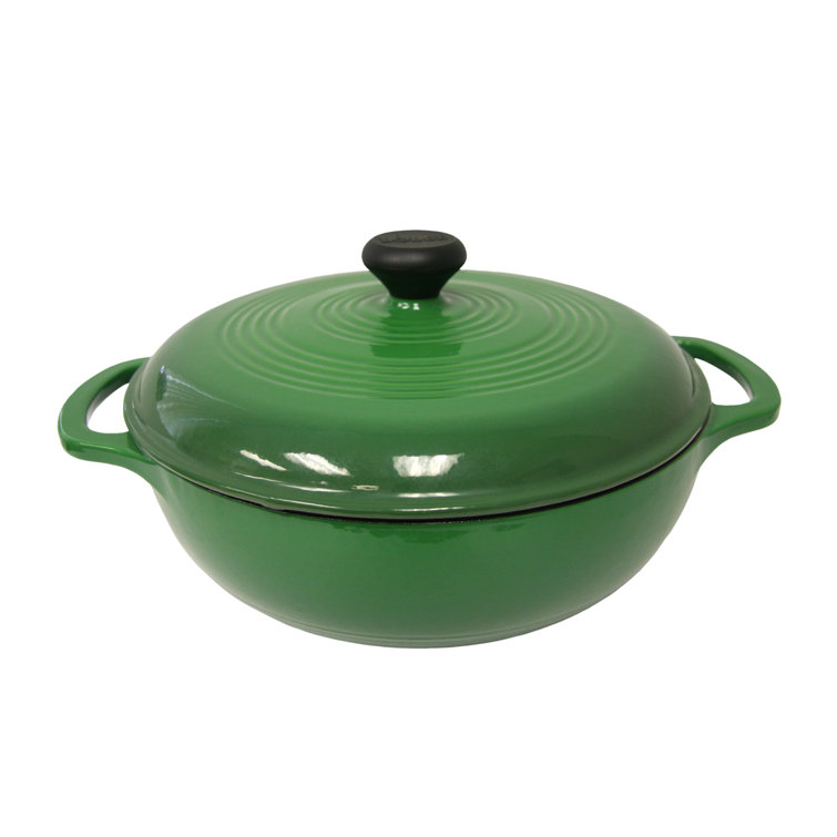 Green 6 Qt Enameled Cast Iron Dutch Oven