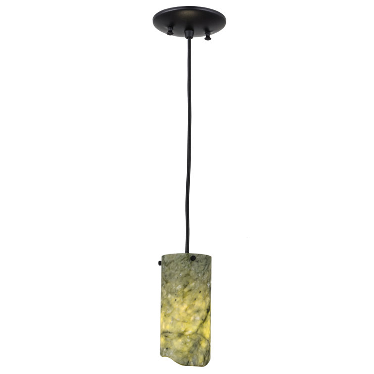 Mini White Glass Island Pendant with Nature-Inspired Tones