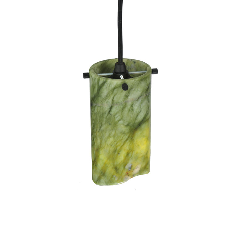 Mini White Glass Island Pendant with Nature-Inspired Tones