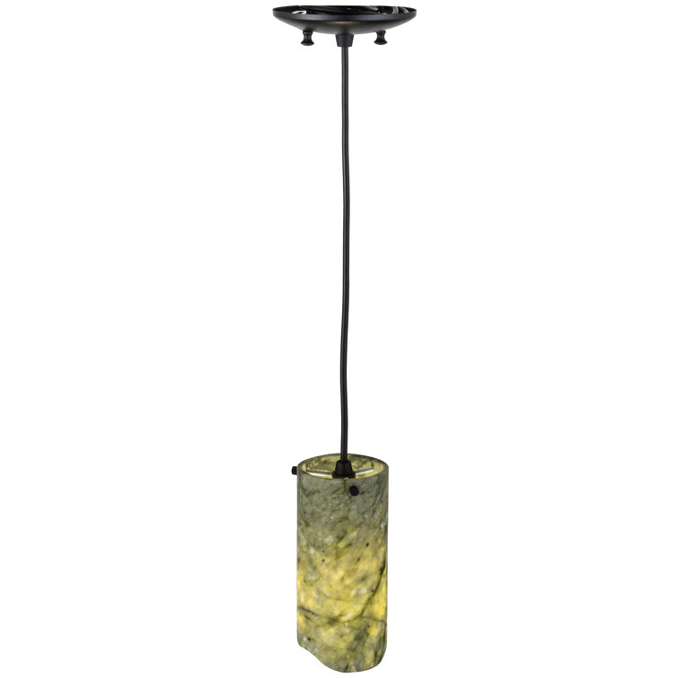 Mini White Glass Island Pendant with Nature-Inspired Tones