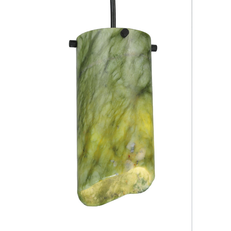 Mini White Glass Island Pendant with Nature-Inspired Tones