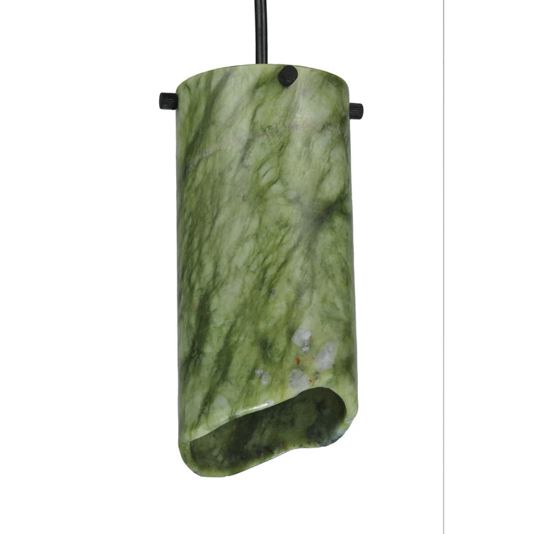 Mini White Glass Island Pendant with Nature-Inspired Tones
