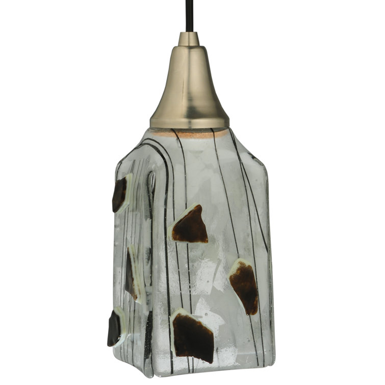 Kayme Brushed Nickel Globe Mini Pendant with Glass Shade