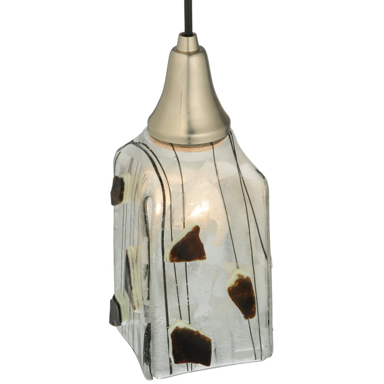 Kayme Brushed Nickel Globe Mini Pendant with Glass Shade