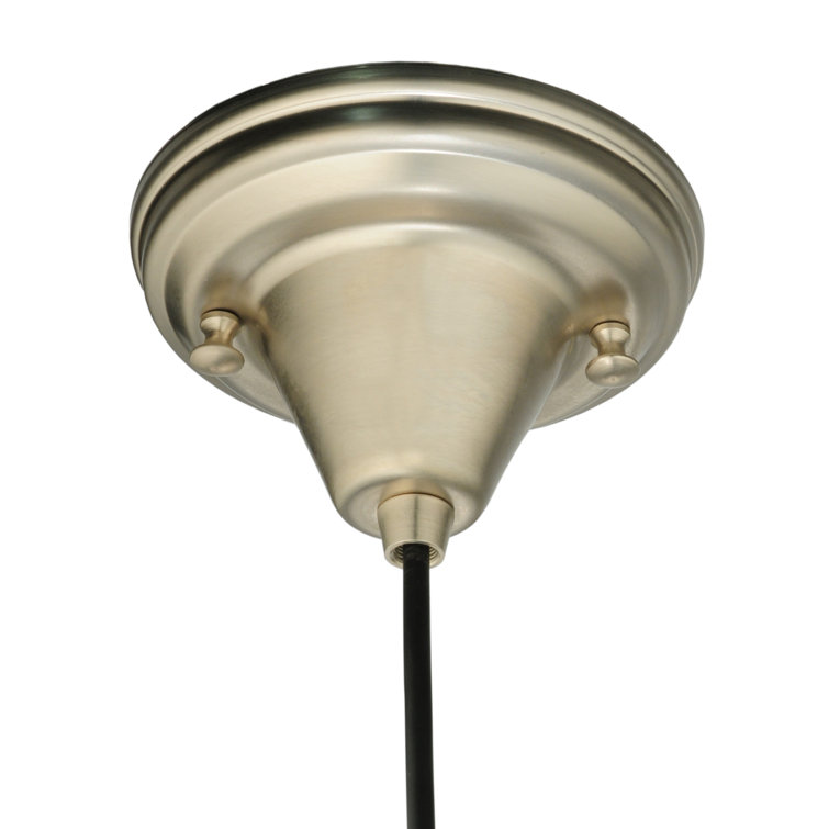 Kayme Brushed Nickel Globe Mini Pendant with Glass Shade