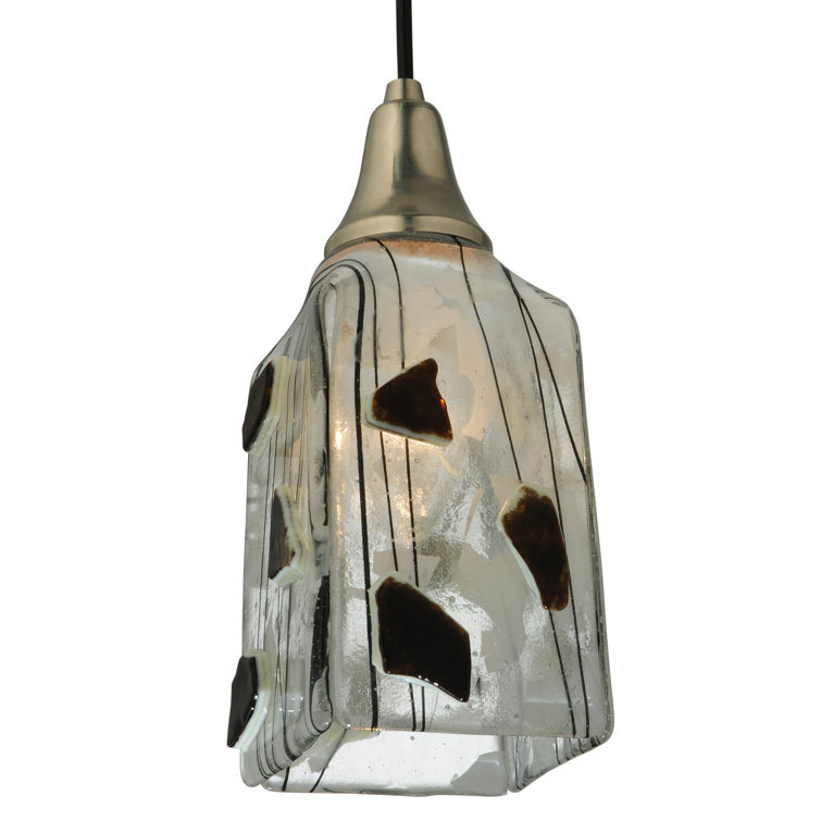 Kayme Brushed Nickel Globe Mini Pendant with Glass Shade