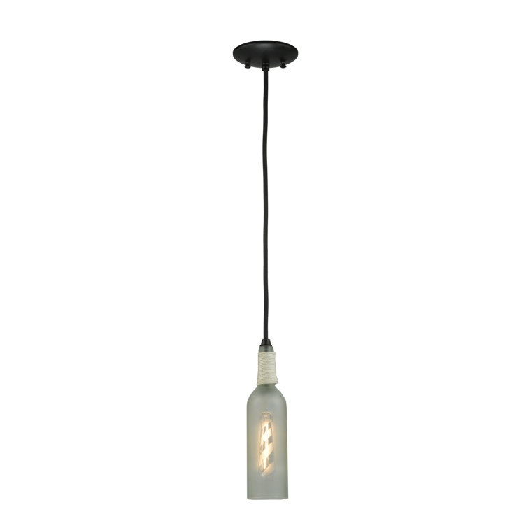 Black Glass Coastal Lighthouse Mini Pendant Light
