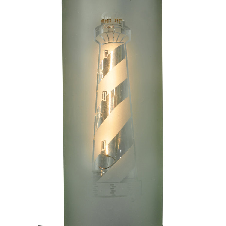 Black Glass Coastal Lighthouse Mini Pendant Light