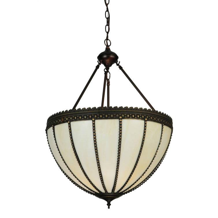 Gothic Beauty 3-Light Empire LED Chandelier in Craftsman Brown