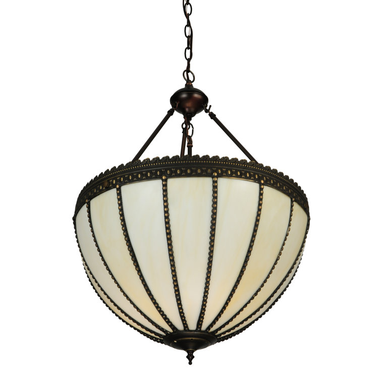 Gothic Beauty 3-Light Empire LED Chandelier in Craftsman Brown
