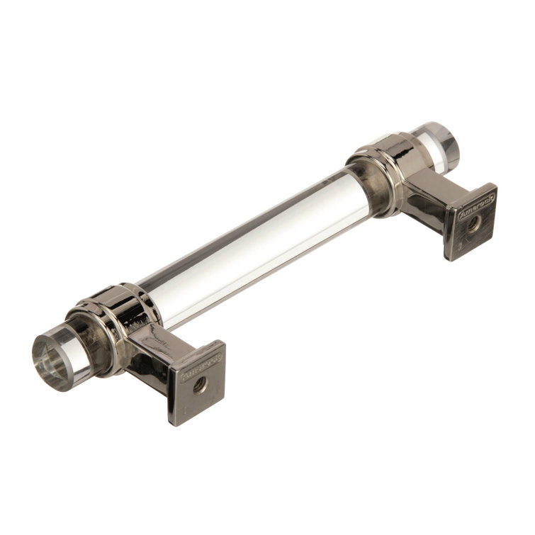 Glacio Clear and Polished Nickel 5-1/16 Inch Bar Pull
