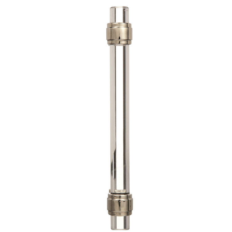 Glacio Clear and Polished Nickel 5-1/16 Inch Bar Pull