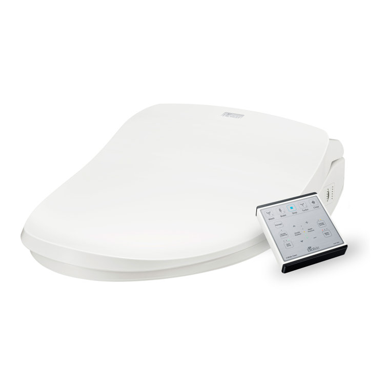 White Round Electric Bidet Toilet Seat with Remote Control