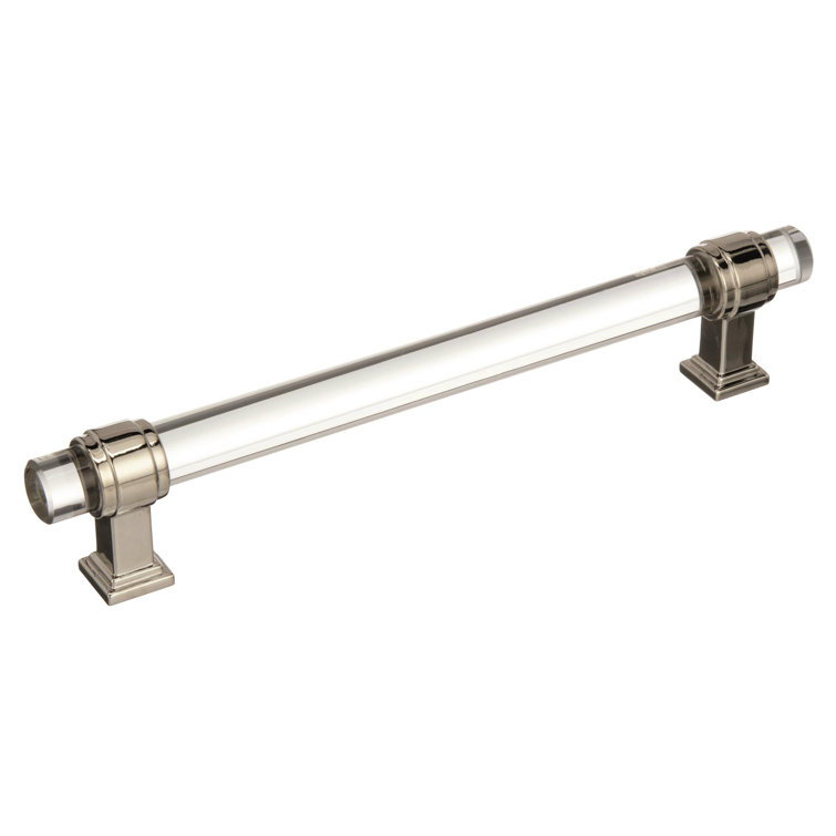 Glacio Clear and Polished Nickel 5-1/16 Inch Bar Pull