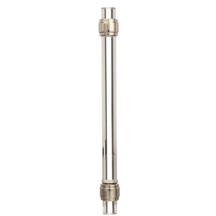 Glacio Clear and Polished Nickel 5-1/16 Inch Bar Pull