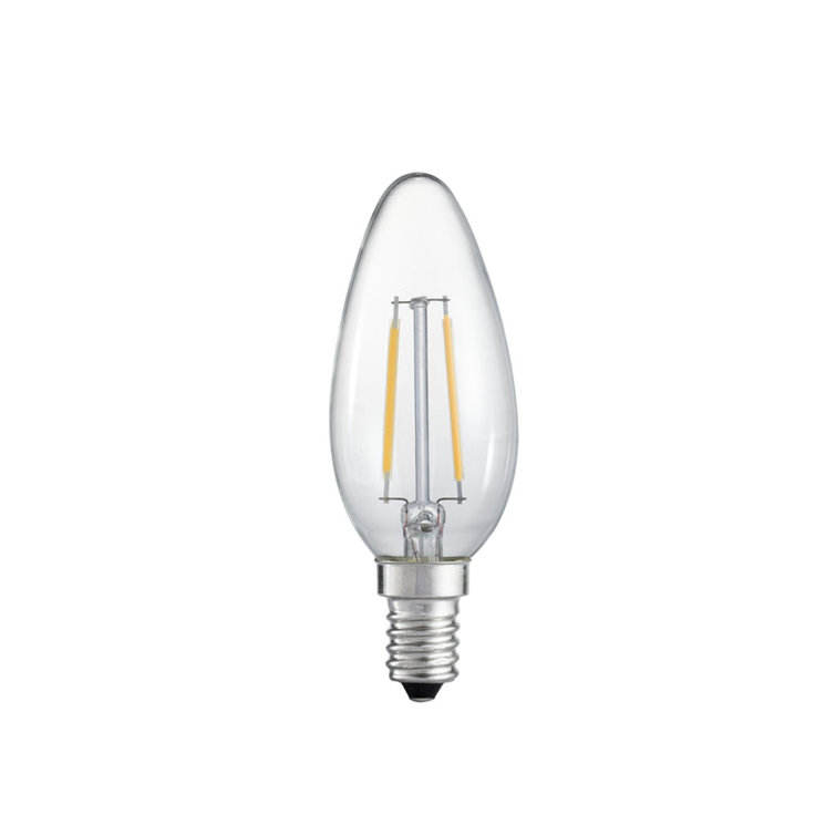 Clear Dimmable LED Candelabra Bulb with E12 Base, 3-Pack